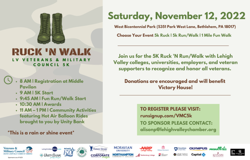 Ruck ‘N Walk fundraiser to benefit Victory House and to honor Lehigh